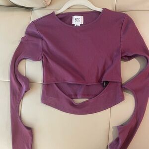 BDG Purple Crop Cut-Out Top